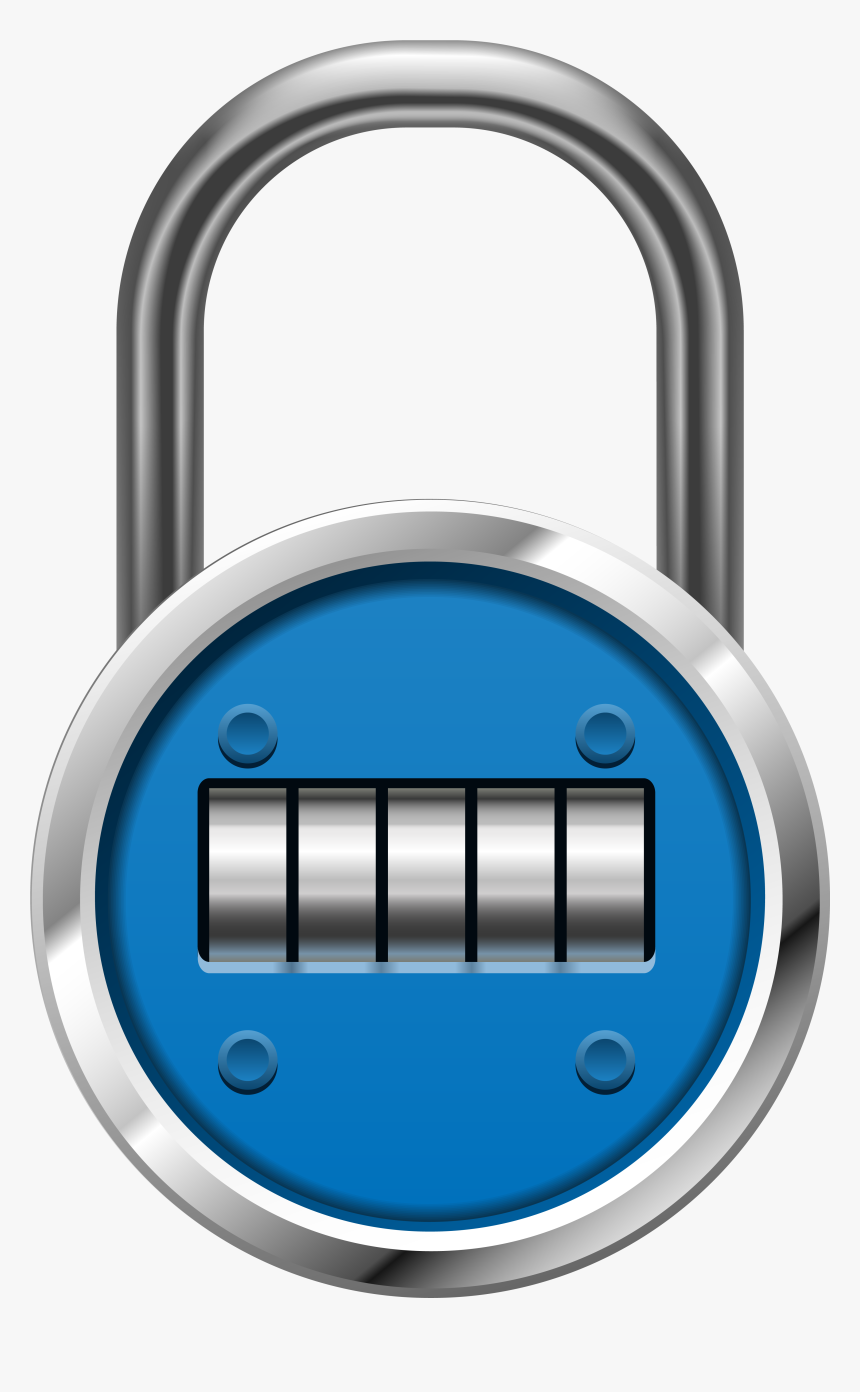 Blue Padlock Png Clip Art, Transparent Png