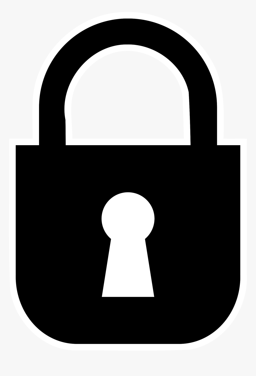 Clipart - Padlock - Monochrome, HD Png Download