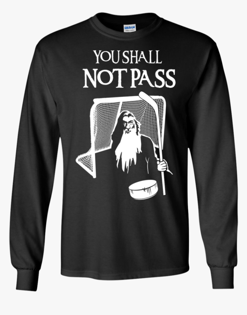 Hockey Gandalf Goalie Cotton Mens Long Sleeve T-shirt, HD Png Download