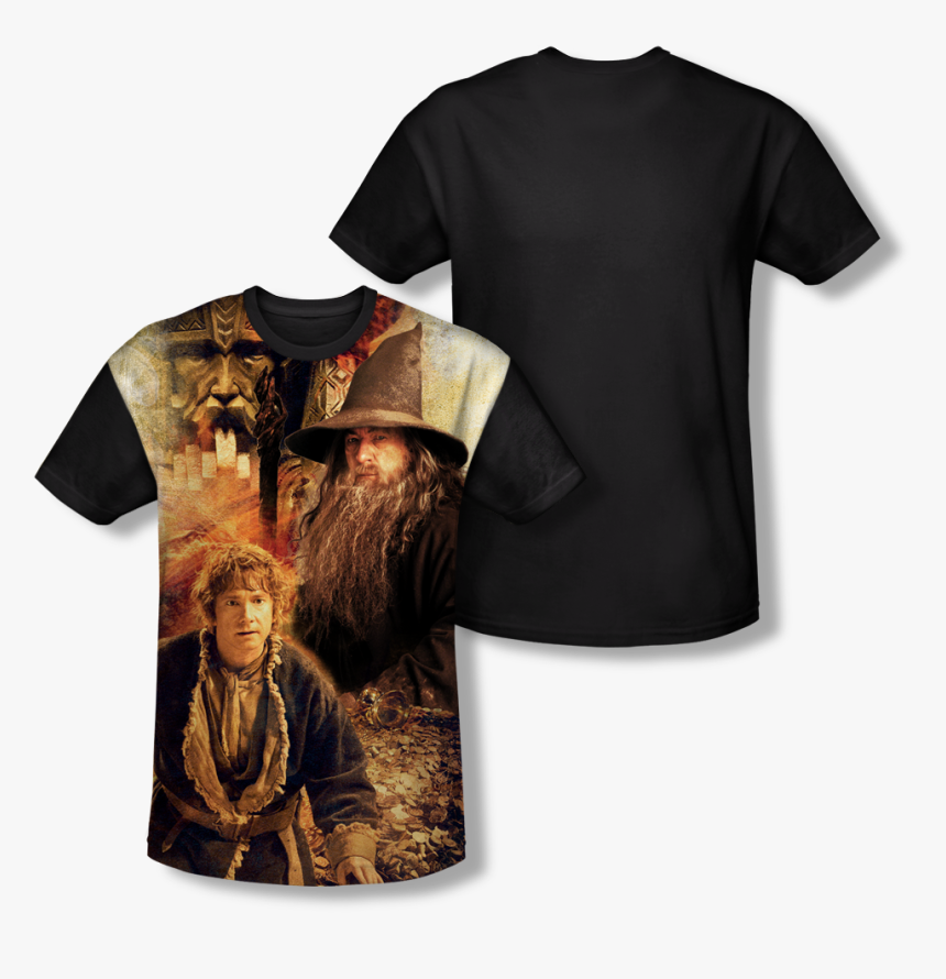 The Hobbit™ Bilbo And Gandalf All Over T Shirt, HD Png Download