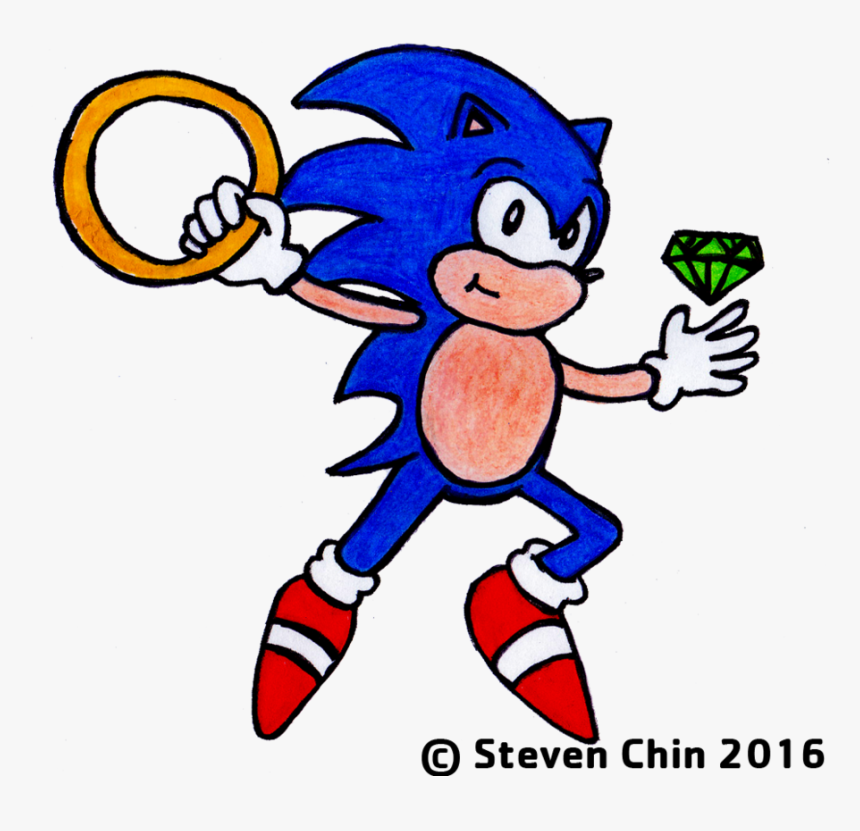 Sonic The Hedgehog Chaos Emerald And By, HD Png Download