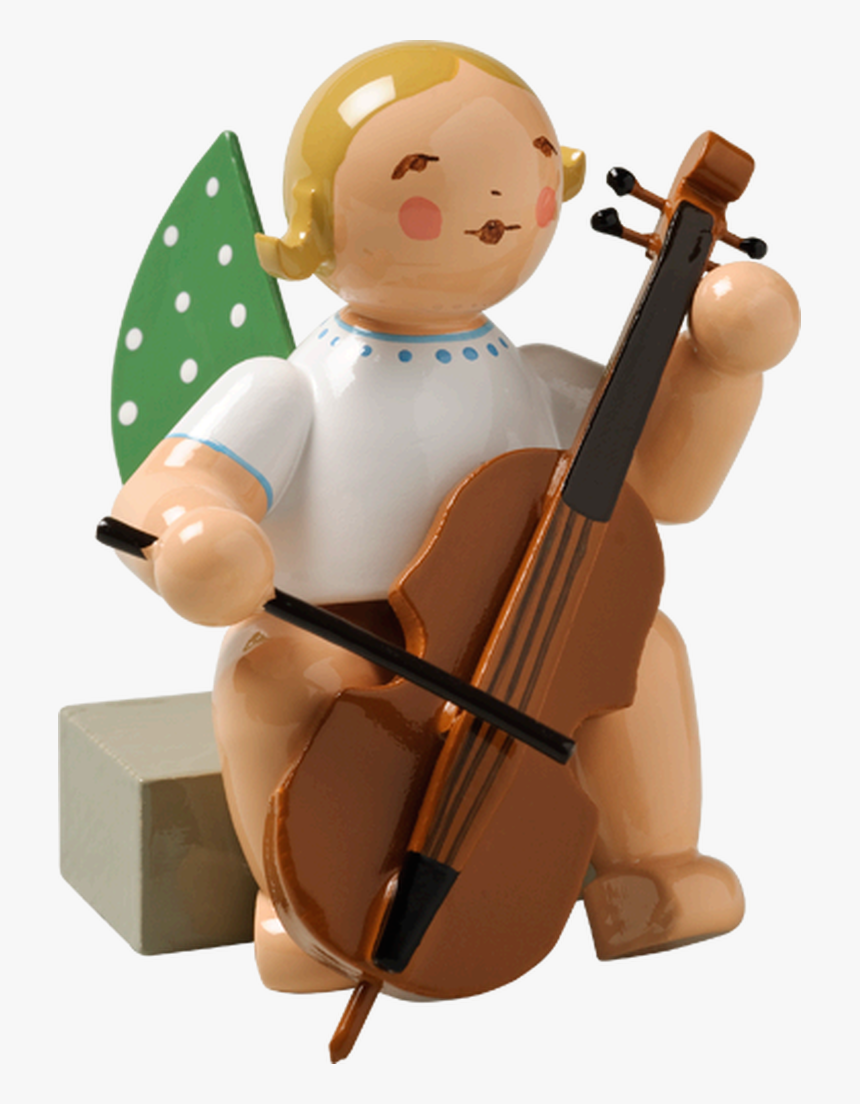 Angel Sitting With Cello, HD Png Download
