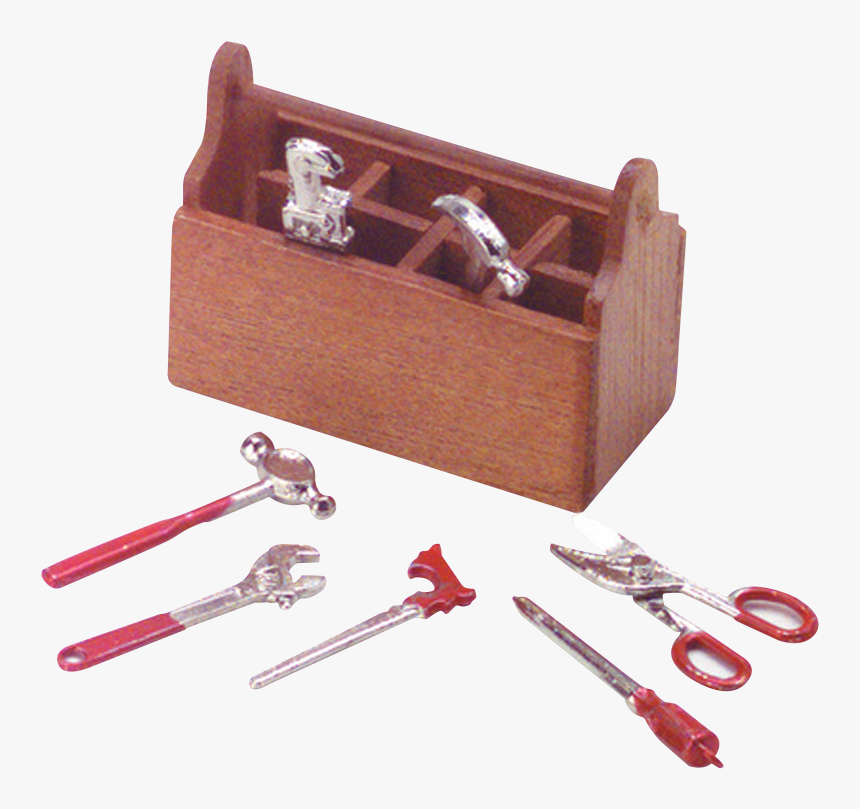 1 Inch Scale Dollhouse Miniature Tool Box With Tools, HD Png Download