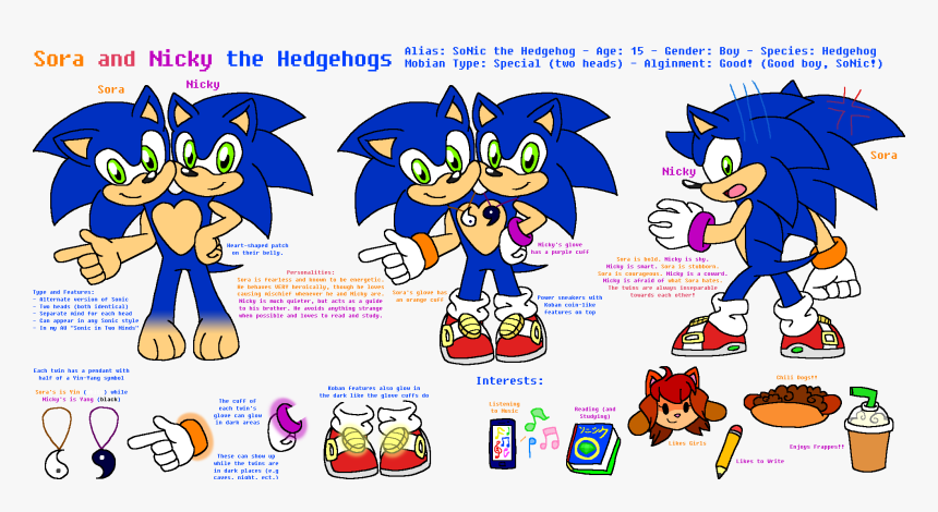 Sora And Nicky Reference Sheet, HD Png Download