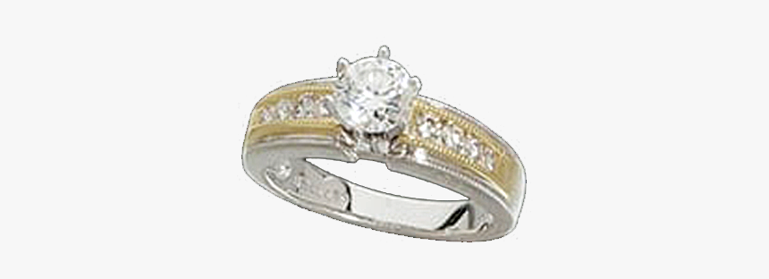 Milgrain Two Tone Semi Mount, HD Png Download