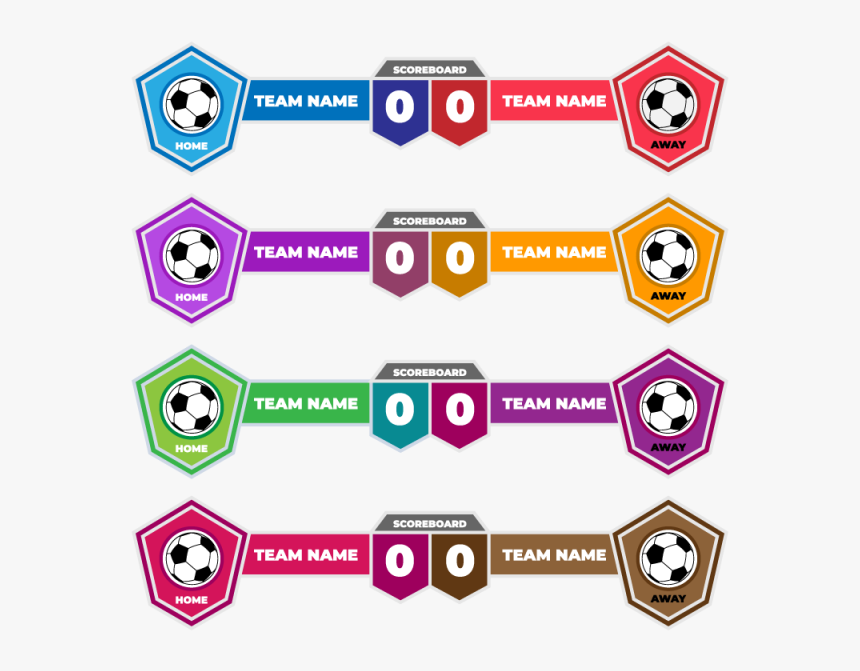 Scoreboard Elements Design For Football And Soccer,, HD Png Download