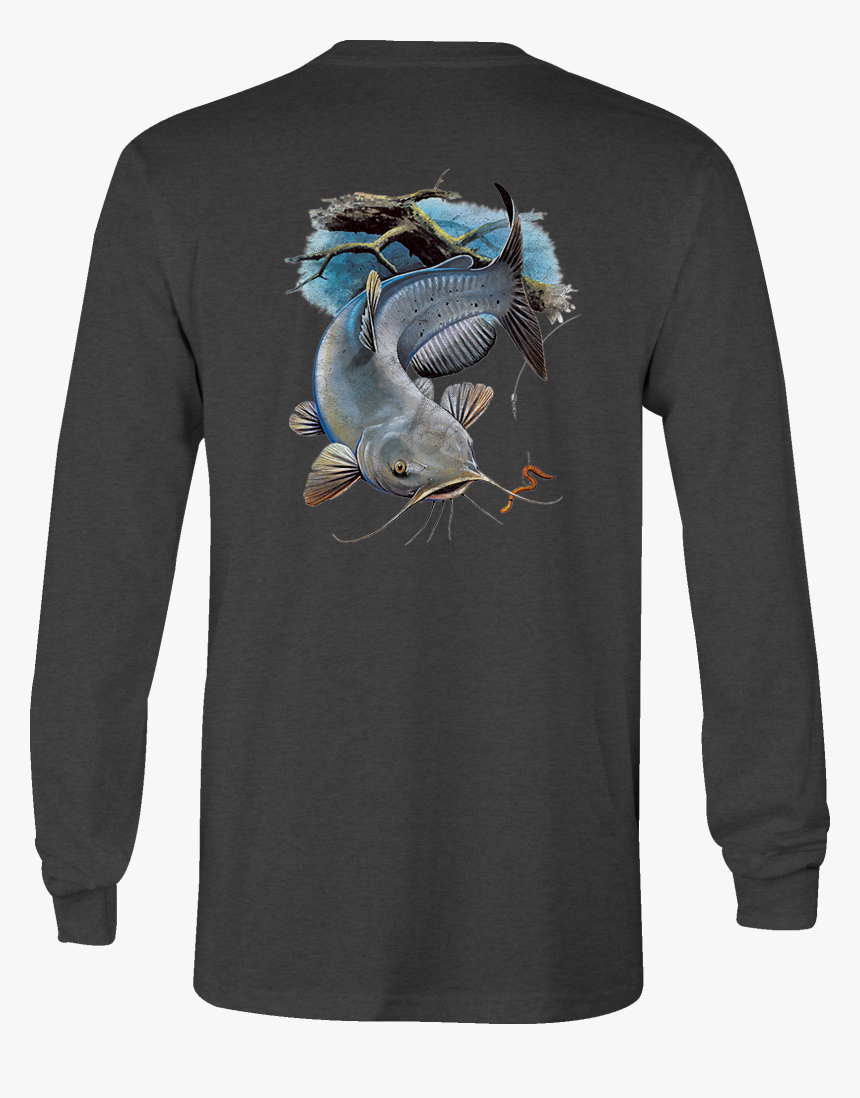 Fishing Long Sleeve Tshirt Catfish Shirt For Men Or, HD Png Download