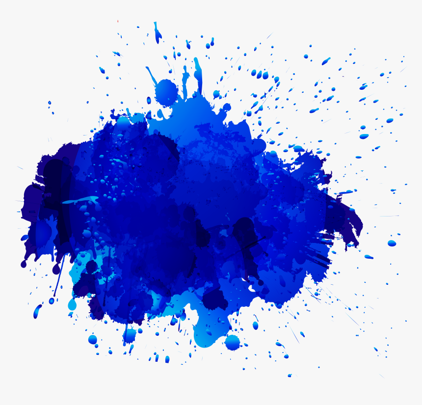 Blue Oil Paint Stain Transparent Clip Art Image​, HD Png Download