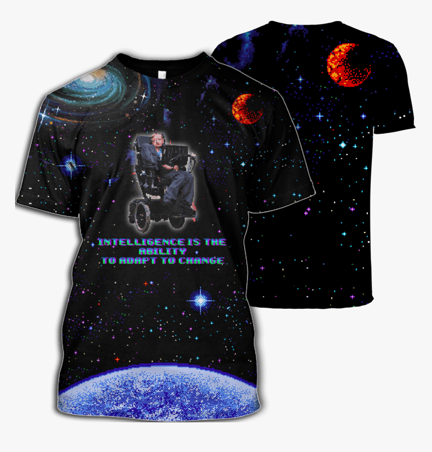 3d Stephen Hawking Tshirt, HD Png Download