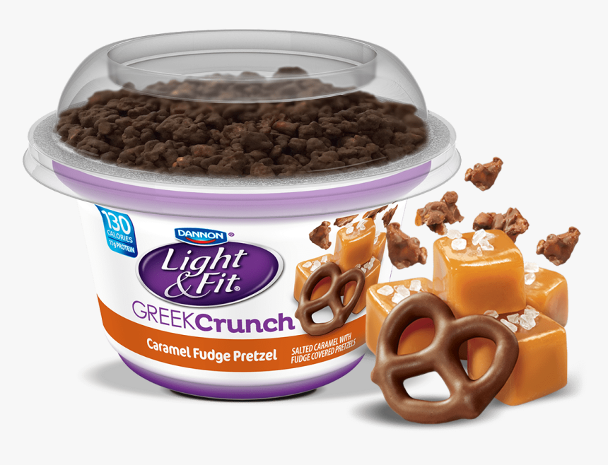 Caramel Fudge Pretzel Nonfat Greek Yogurt Crunch, HD Png Download