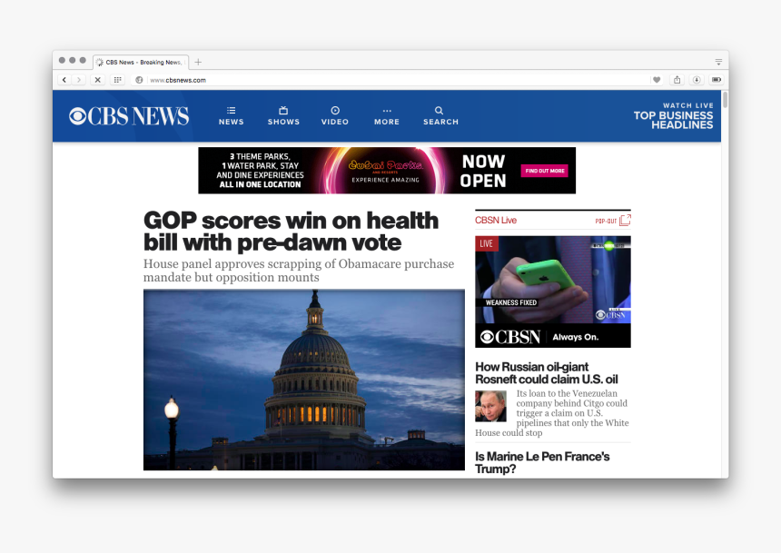 Cbs News Website, 2017, HD Png Download