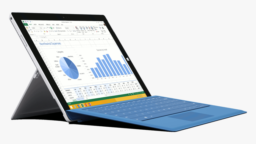 Microsoft Surface Pro 3 I5 Angled Big, HD Png Download