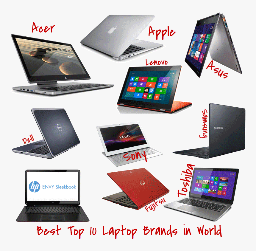 Pc Laptop Brands Top 10 World, HD Png Download
