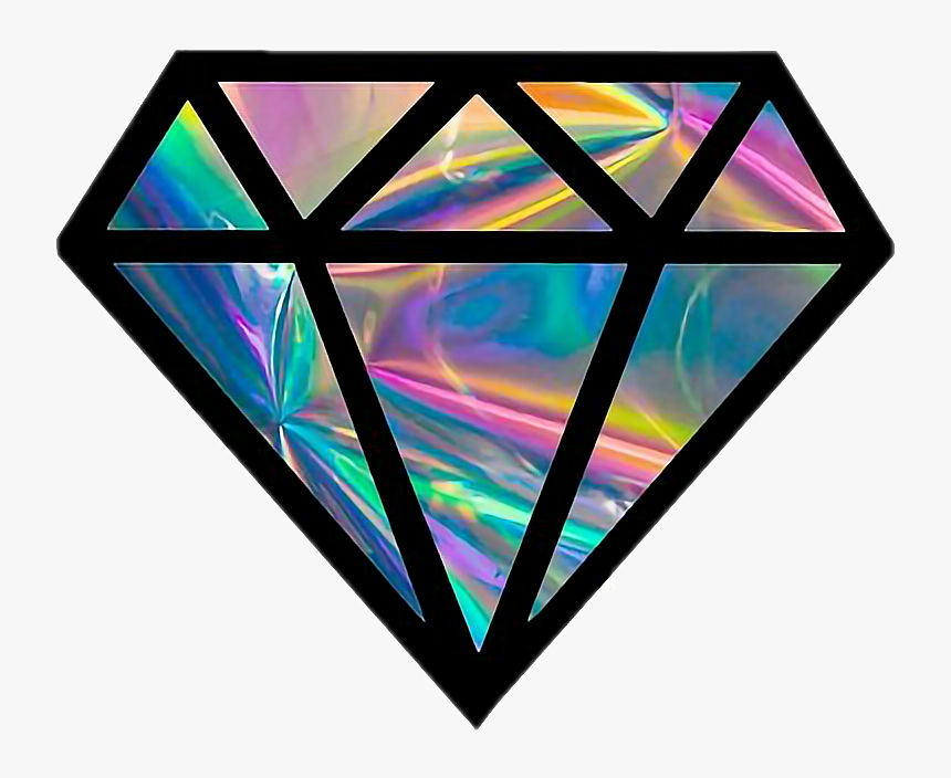 Diamond Holographic Bynisha Colorful Green Blue Purple, HD Png Download