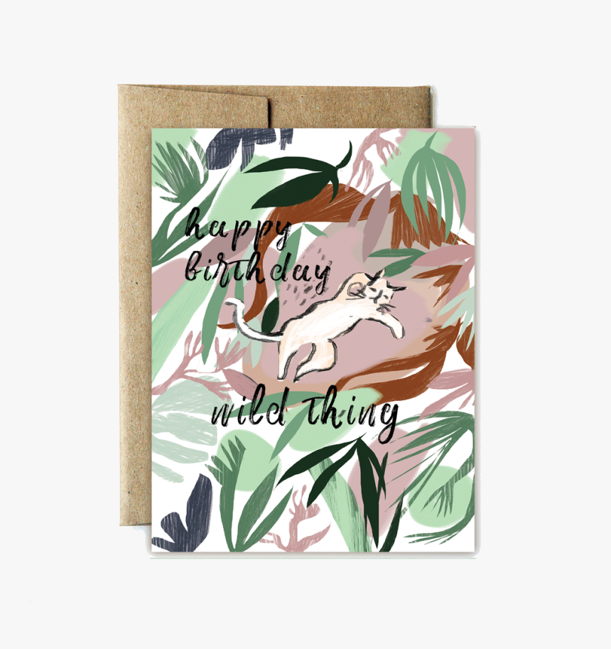 Jungle Cat Birthday Card, HD Png Download