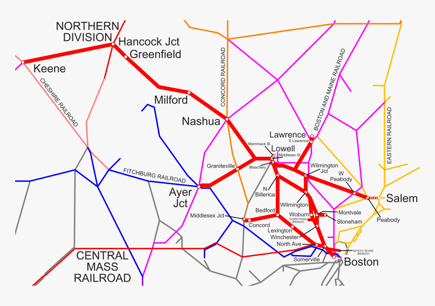 Boston And Lowell Railroad 1887, HD Png Download