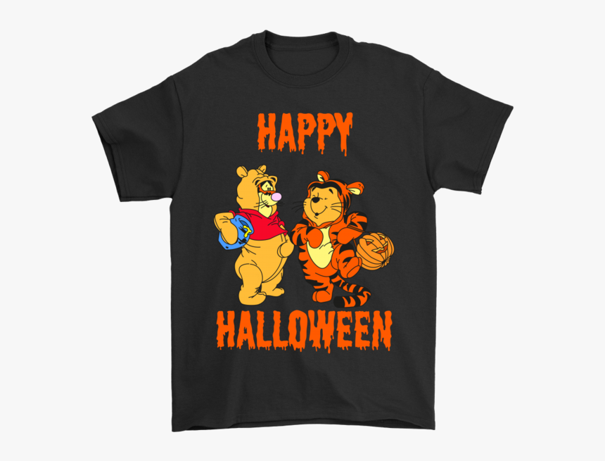 Tigger And Pooh Happy Halloween T-shirt, HD Png Download