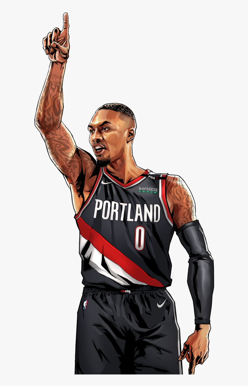 Profile Art Damian Lillard - Basketball Player, HD Png Download