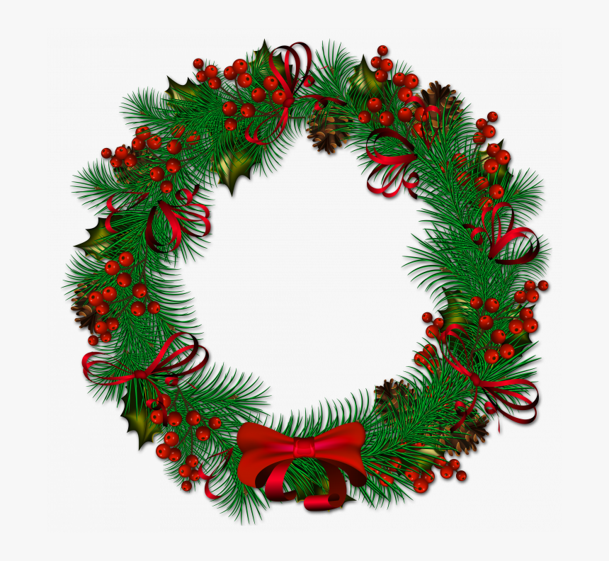 Transparent Watercolor Christmas Wreath Png - 2 Days To Go For Christmas, Png Download