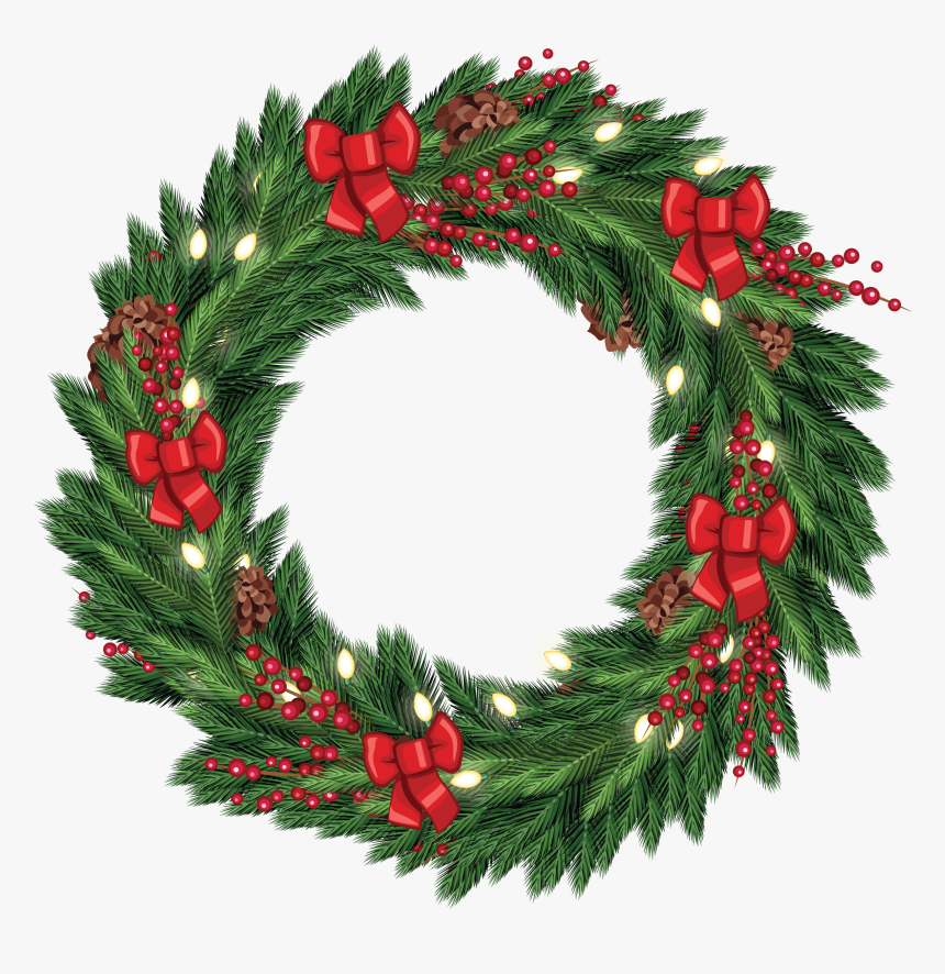 Clip Art Christmas Wreath Images - Christmas Wreath Png Png, Transparent Png