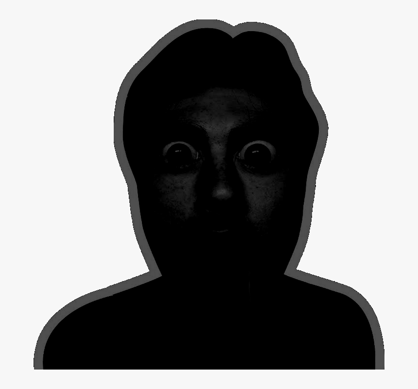 Face Black Head Black And White Portrait - Kanto Meme Face, HD Png Download