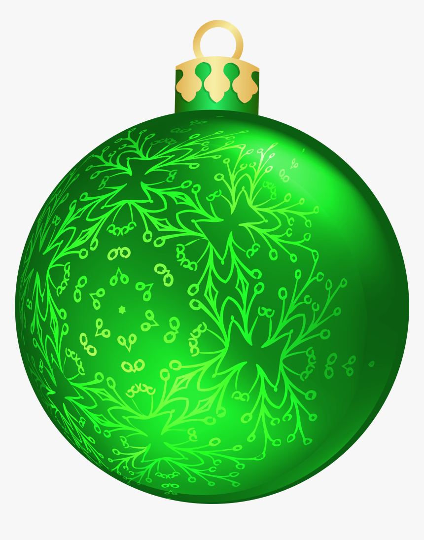 Green Christmas Ball Png Clipart - Green Christmas Ball Png, Transparent Png