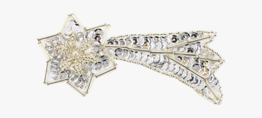 Shooting Stars Beaded, Pearl And Sequin Applique - Body Jewelry, HD Png Download