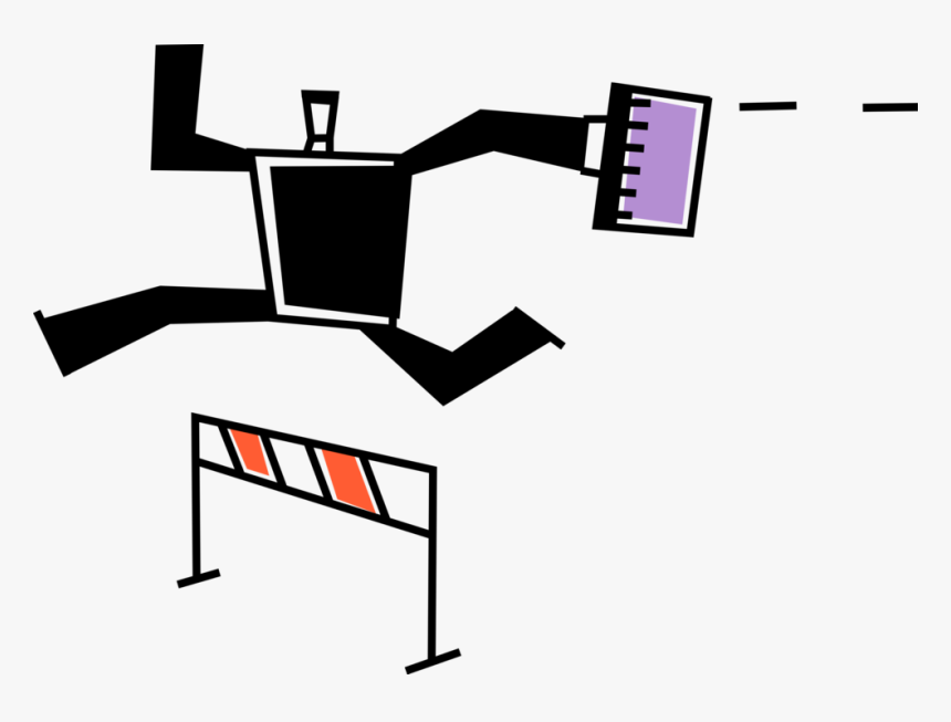 Vector Illustration Of Businessman Track And Field, HD Png Download