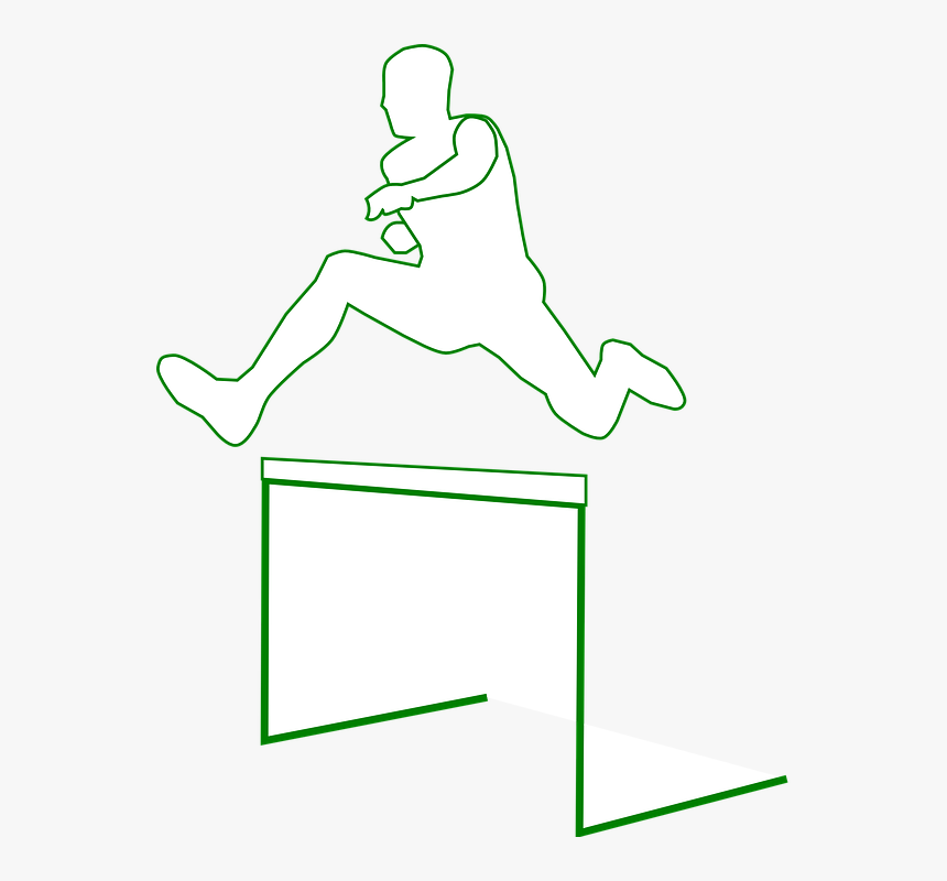 Female Clipart Hurdler - Jumping, HD Png Download