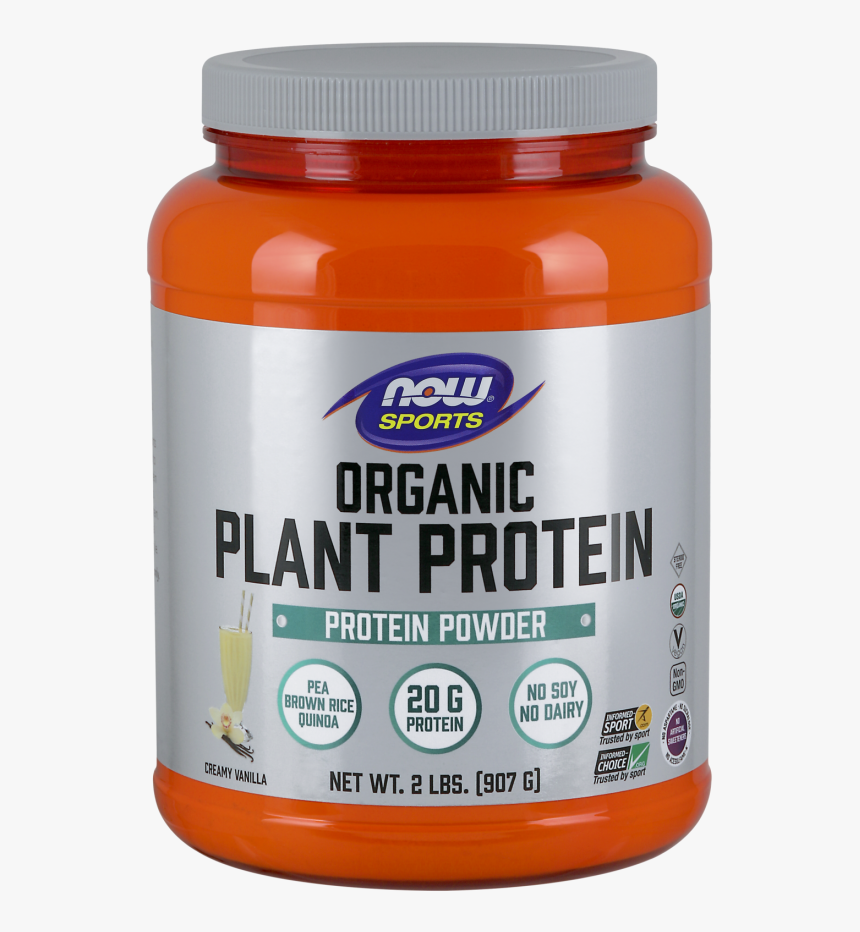 Organic Plant Protein Powder - Now Sports Pea Protein, HD Png Download