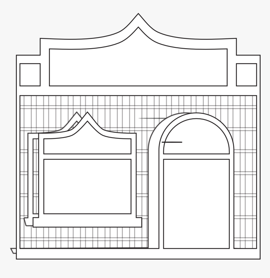 Store Front Clip Art Black And White, HD Png Download