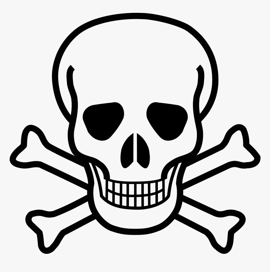 Skull And Crossbones Dromfhp Top Clipart - Skull And Crossbones No Background, HD Png Download