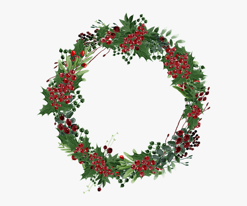 Christmas Wreath, Christmas, Holiday, Xmas, Decorative - Wreath, HD Png Download