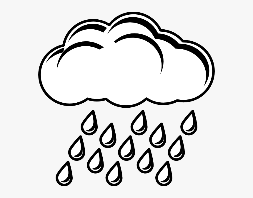 Rainy Day Clipart Black And White, HD Png Download