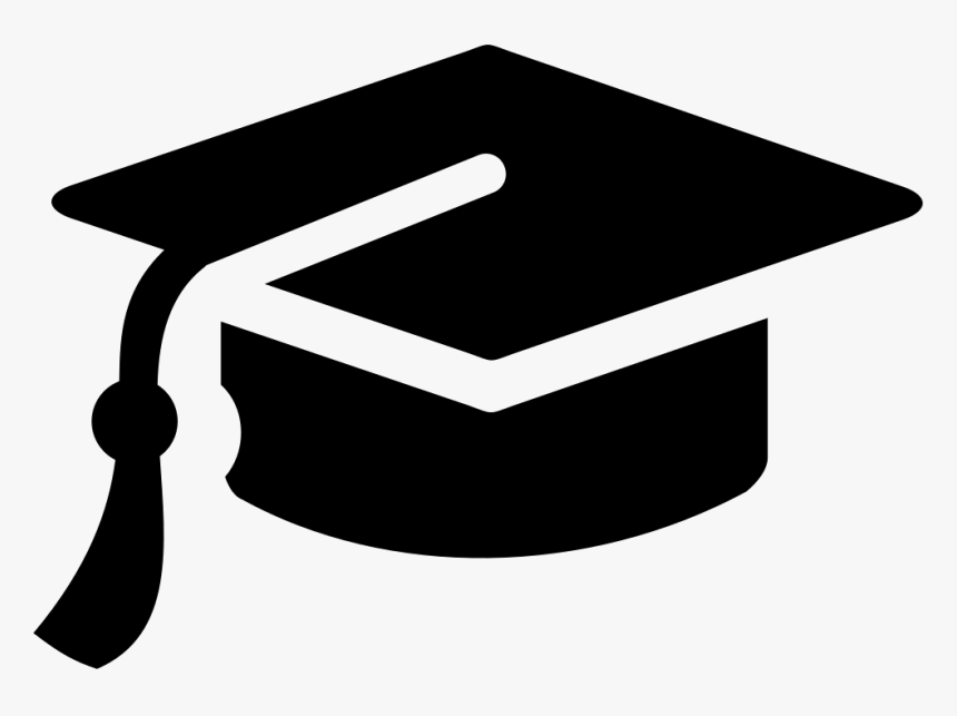 Mortarboard,clip And White,illustration - Graduation Cap Icon Blue, HD Png Download