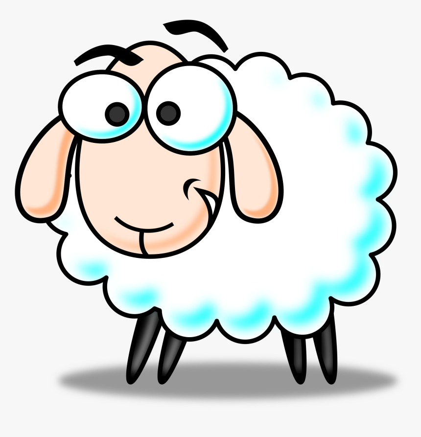 Free Colored Funny Cartoon Sheep Clipart Clipart And - Sheep Clipart Free, HD Png Download