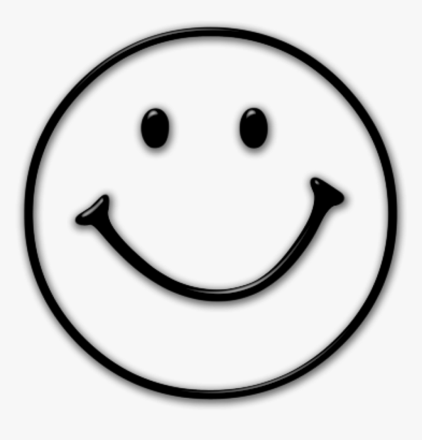 Clip Art Happy Png Transparent - Happy Emoji Black And White, Png