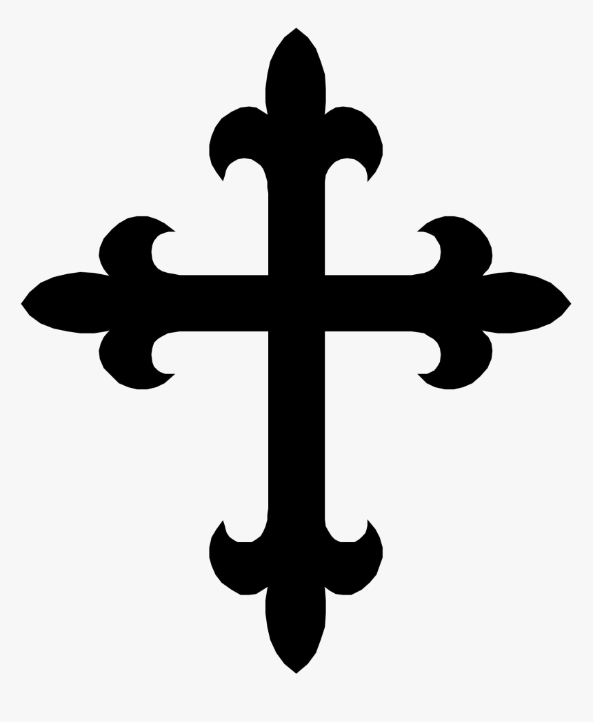 Cross Black White Wooden Clip Art Free Clipart Images - Crusader Cross Black And White, HD Png Download