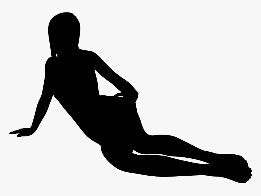 Lying Person Silhouette Png, Transparent Png