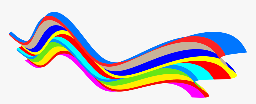 Weaves Clipart Rainbow - Rainbow Wave Design Png, Transparent Png