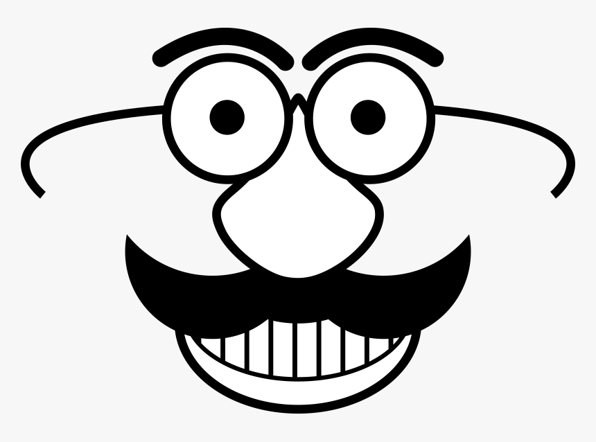 Displaying Images For Smiley - Funny Face Black And White Clipart, HD Png Download