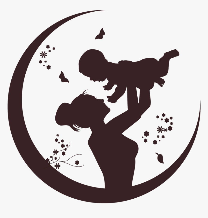 Child Png Download - Mom And Child Silhouette, Transparent Png