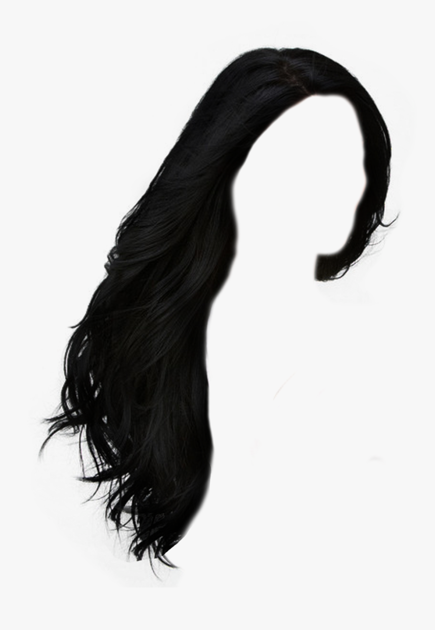 Long Hair Png - Transparent Black Hair Png, Png Download