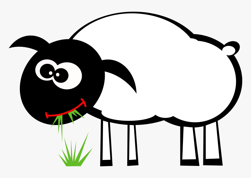 Sheep, Eat, Grass, Graze, Grazing, Lamb - Sheep Eating Grass Clipart, HD Png Download