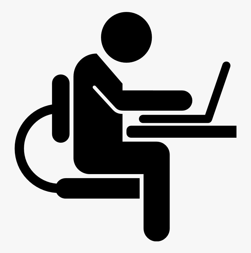 Please Remember There Is No Sleeping In The Libraries - Man On Computer Icon Png, Transparent Png