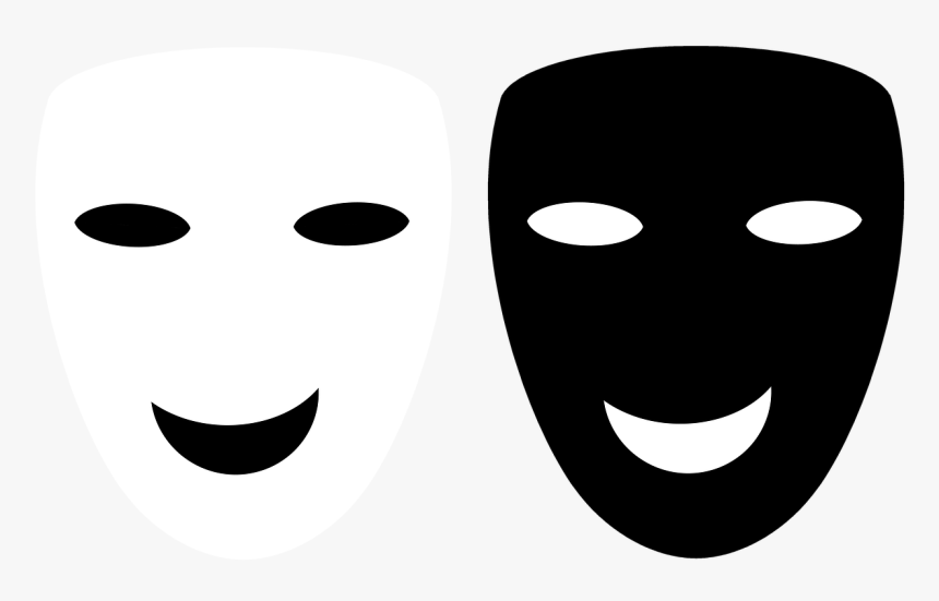 Mask, Black, White, Face, Carnival, Fashion, Mystery - Smiley, HD Png Download