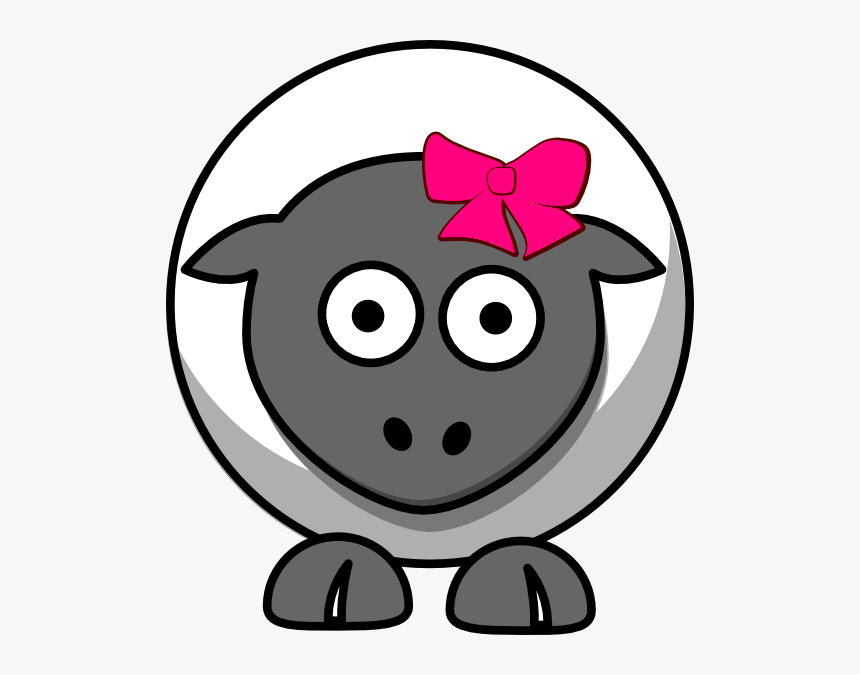 Cartoon Sheep Png - Cartoon Clipart Sheep Pink, Transparent Png