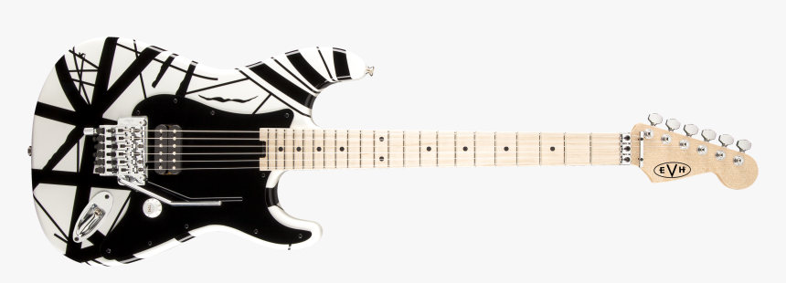 Evh® Striped Series White With Black Stripes - Evh Striped Black White, HD Png Download