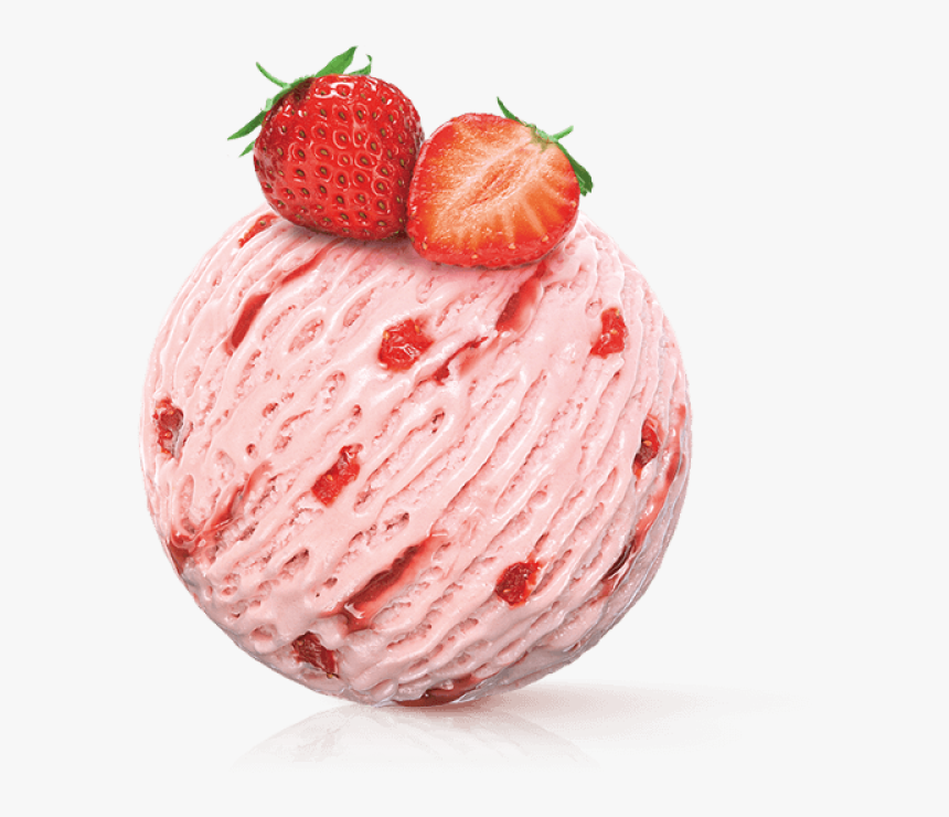 Strawberry Ice Cream Png - Ice Cream Flavors Strawberry, Transparent Png