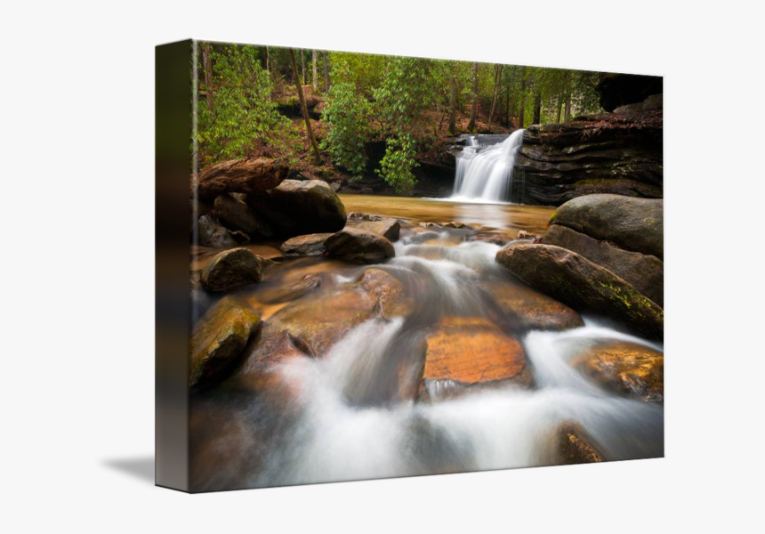 Blue Drawing Waterfall - Art Waterfall, HD Png Download